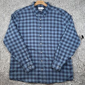 Southern Tide Intercostal Button Down Shirt Men’s XXL Long Sleeve Blue Plaid